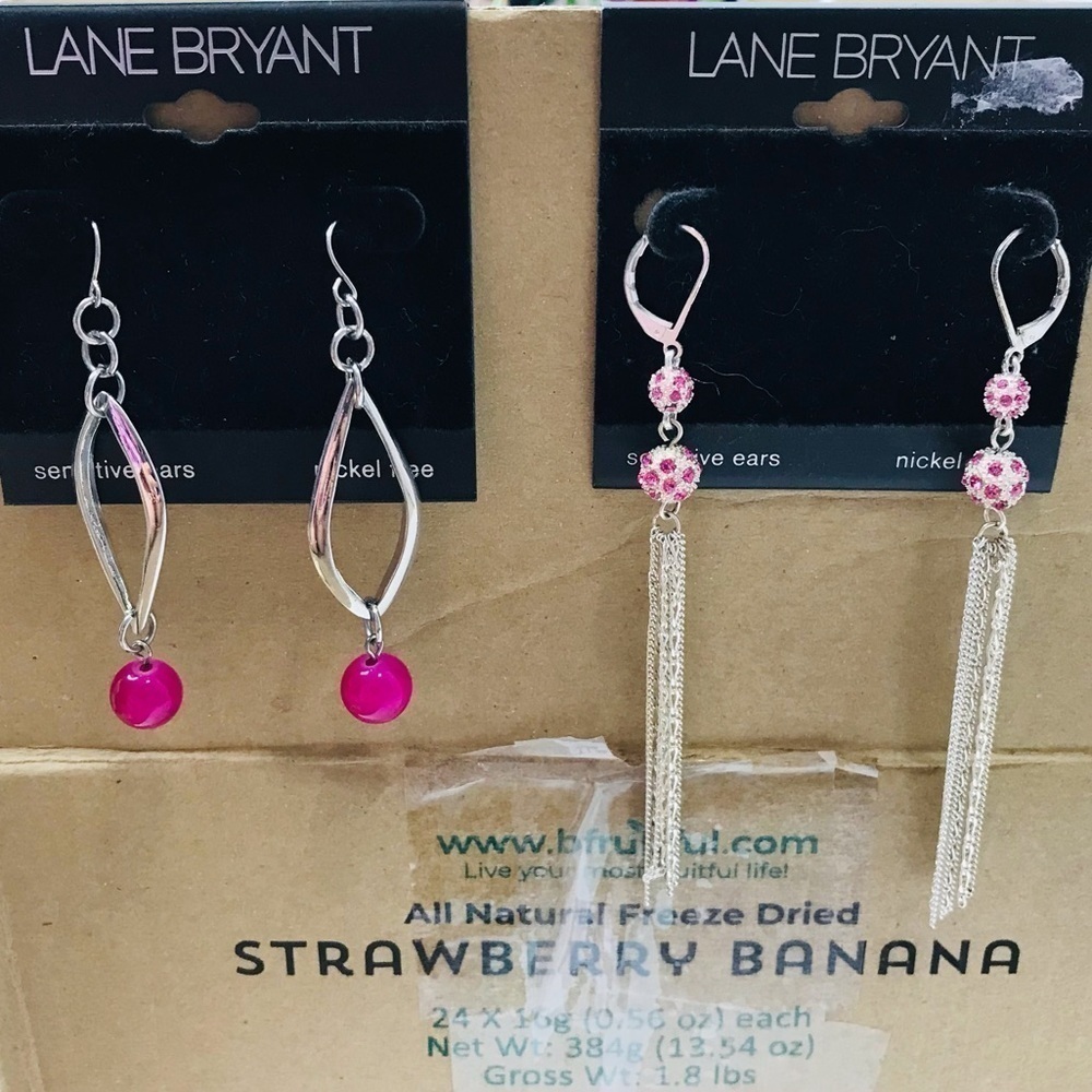 Price is firm LANE BRYANT Silver & Pink Earrings Bundle